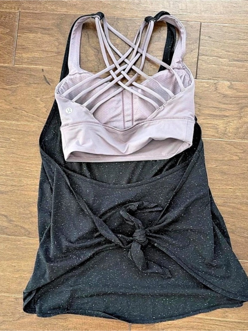 lululemon Energy Bra *Strapped Black & Pink One-Piece